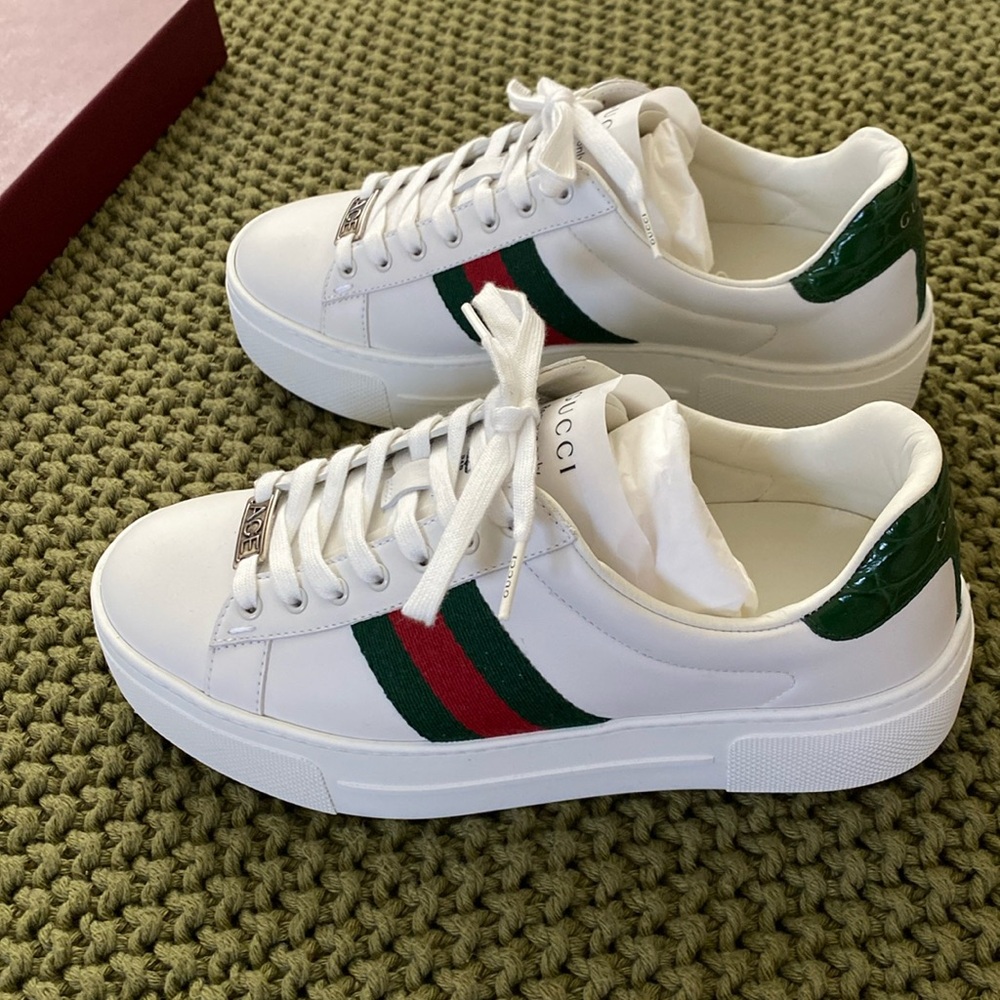 Gucci ACE sneaker women’s size 36+ (36 1/2) white platform